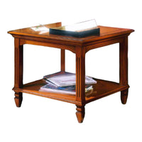 Tavolino quadrato classico in legno finitura bassano l.65 p.65 h.55 - Mobili 2G