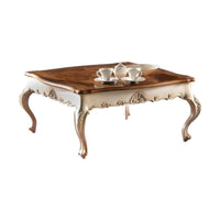 Tavolino quadrato classico legno intarsio shabby 104x104x48 - Mobili 2G