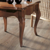 Tavolino quadrato in legno massello tinta noce l.65 p.65 h.49 - Mobili 2G