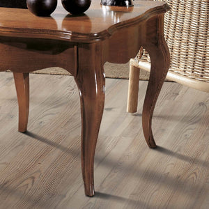 Tavolino quadrato in legno massello tinta noce l.65 p.65 h.49 - Mobili 2G