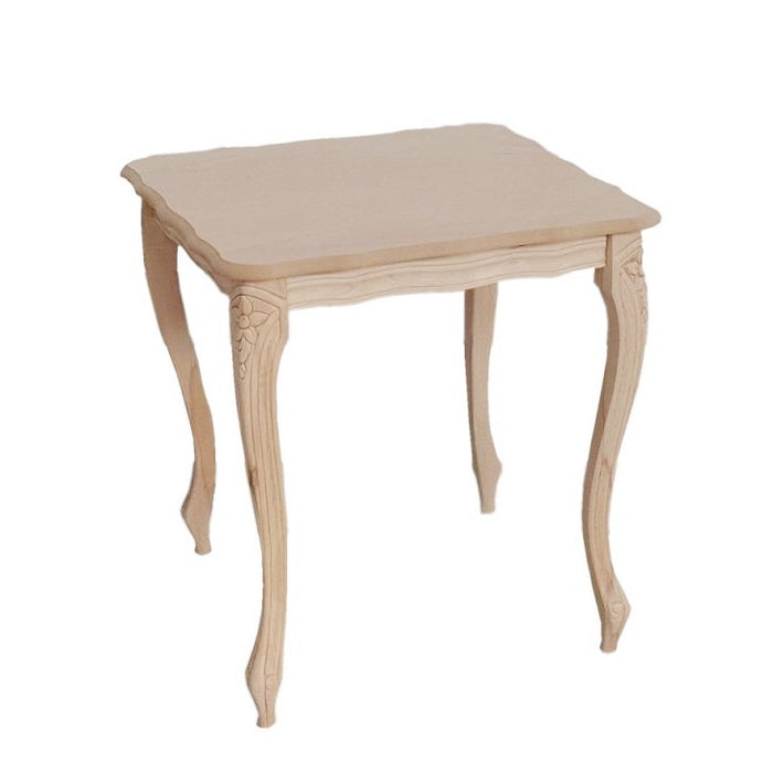 Tavolino quadrato legno massello grezzo 50x50x50 - Mobili 2G