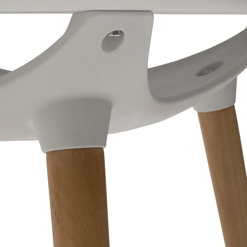 Tavolino quadrato moderno bianco e legno 80x80x73 - Mobili 2G