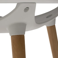 Tavolino quadrato moderno bianco e legno 80x80x73 - Mobili 2G