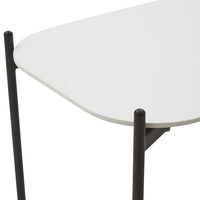 Tavolino quadrato moderno mdf polipropilene bianco nero 51x51x43,5 - Mobili 2G