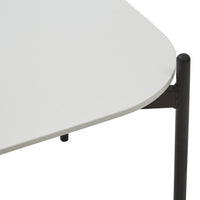 Tavolino quadrato moderno mdf polipropilene bianco nero 51x51x43,5 - Mobili 2G