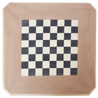 Tavolino quadrato scacchiera legno grezzo 50x50x63 - Mobili 2G