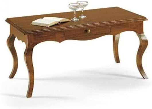 Tavolino rettangolare classico legno tinta noce l.100 p.50 h.45 (549) - Mobili 2G