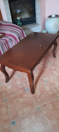 Tavolino rettangolare classico legno tinta noce l.100 p.50 h.45 (549) - Mobili 2G