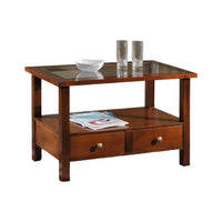 Tavolino rettangolare finitura in noce arte povera l.77 p.47 h.51