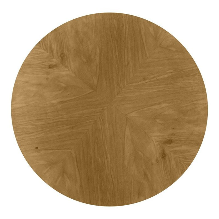 Tavolino rotondo 1 cassetto legno grezzo 48x48x72 (3114) - Mobili 2G