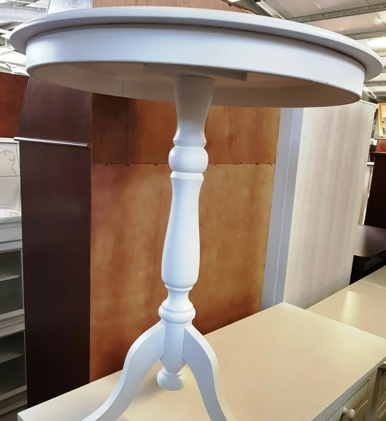 Tavolino rotondo classico bianco 60 x h.75 (1013) - Mobili 2G