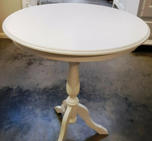 Tavolino rotondo classico bianco 60 x h.75 (1013) - Mobili 2G