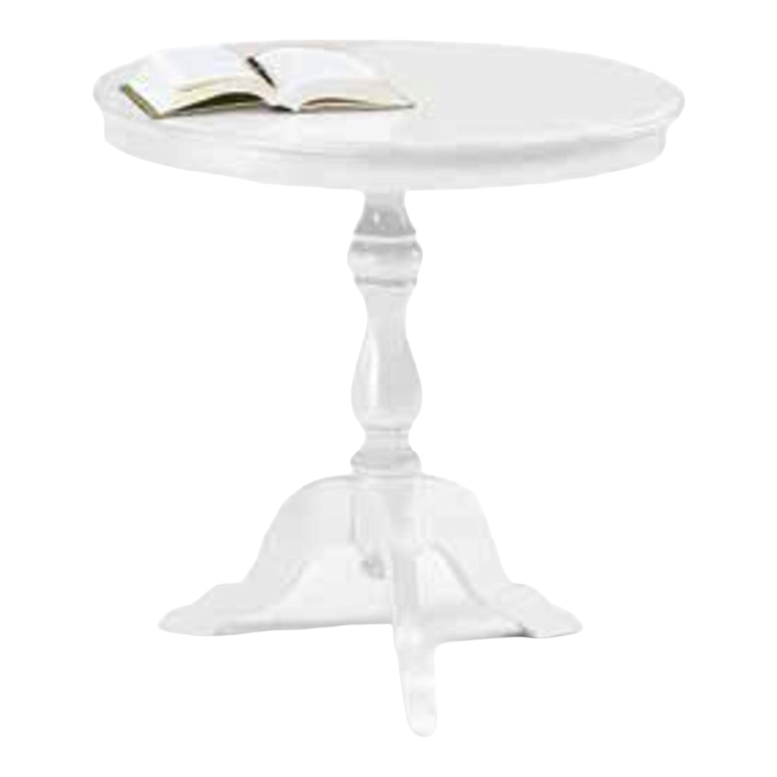 Tavolino rotondo classico bianco 60 x h.75 (1013) - Mobili 2G