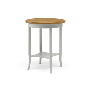 Tavolino rotondo in legno bianco/noce ø 60 h 72 - Mobili 2G