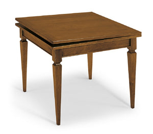 Tavolo a libro in legno massello di noce l.90 p.90 h.78