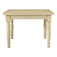 Tavolo allungabile a libro legno shabby avorio anticato 100x100x78 - Mobili 2G