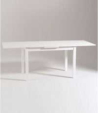 Tavolo allungabile bianco frassino moderno 120x80x76 h.76