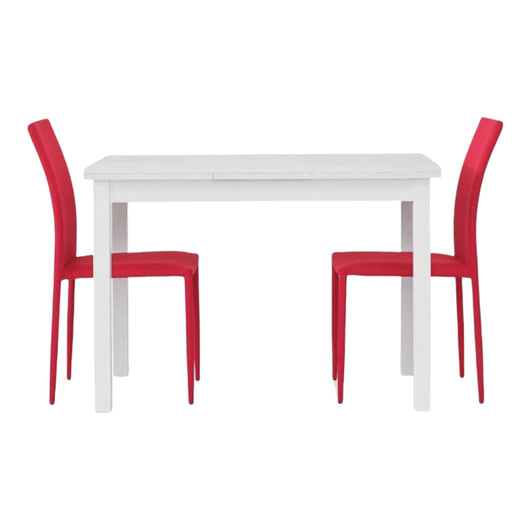 Tavolo allungabile bianco frassino moderno l.130 p.80 h.76