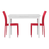 Tavolo allungabile bianco frassino moderno l.130 p.80 h.76