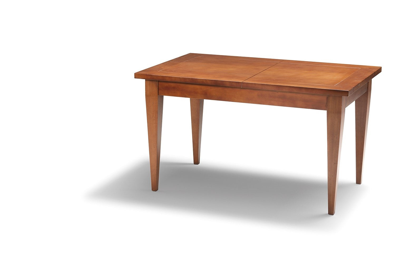 Tavolo allungabile gamba a spillo legno massello tinta noce l.140 p.90 h.80 - Mobili 2G