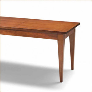 Tavolo allungabile gamba a spillo legno massello tinta noce l.160 p.90 h.80 - Mobili 2G