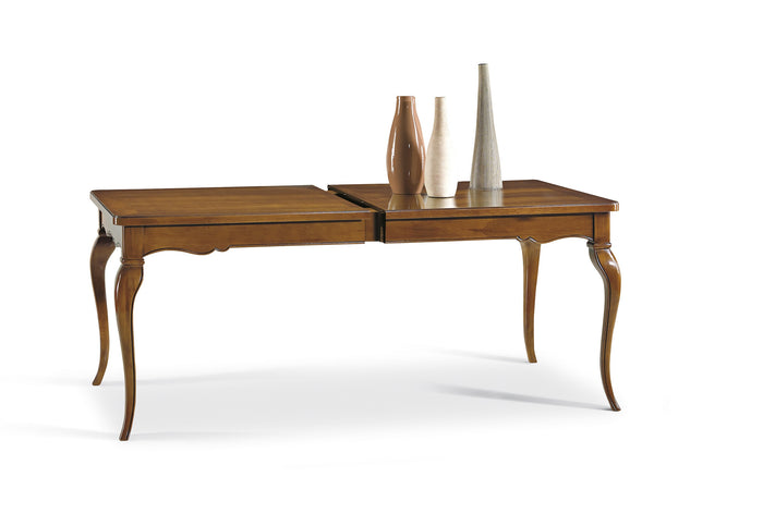 Tavolo allungabile in legno massello di noce l.180 p.90 h.78