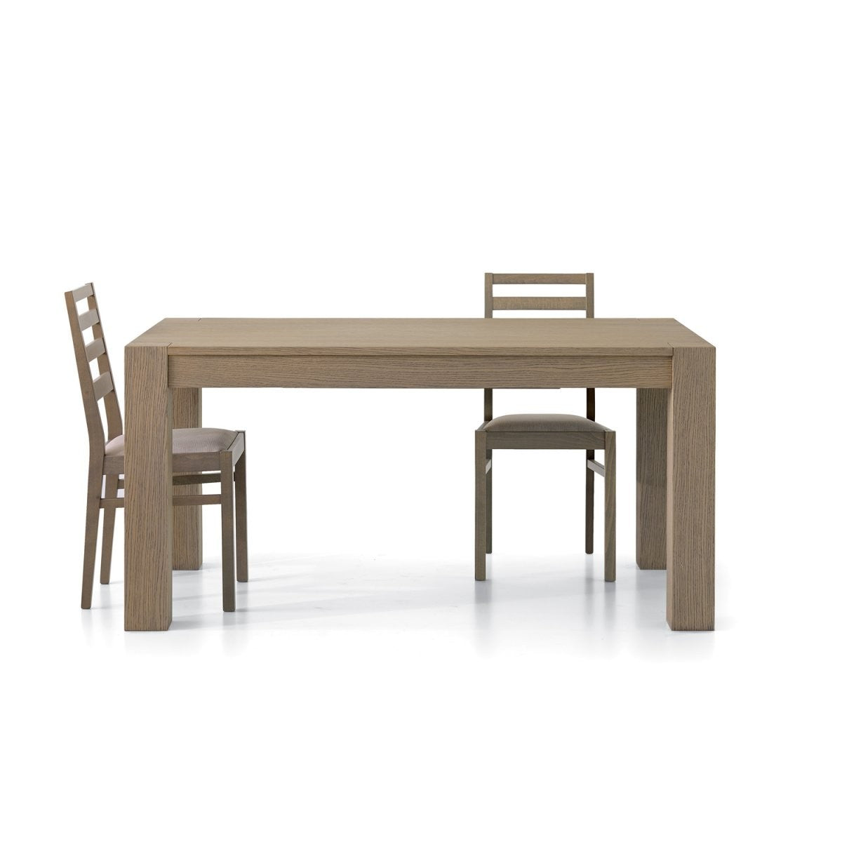 Tavolo allungabile legno di rovere tinta seppia 160-260x90