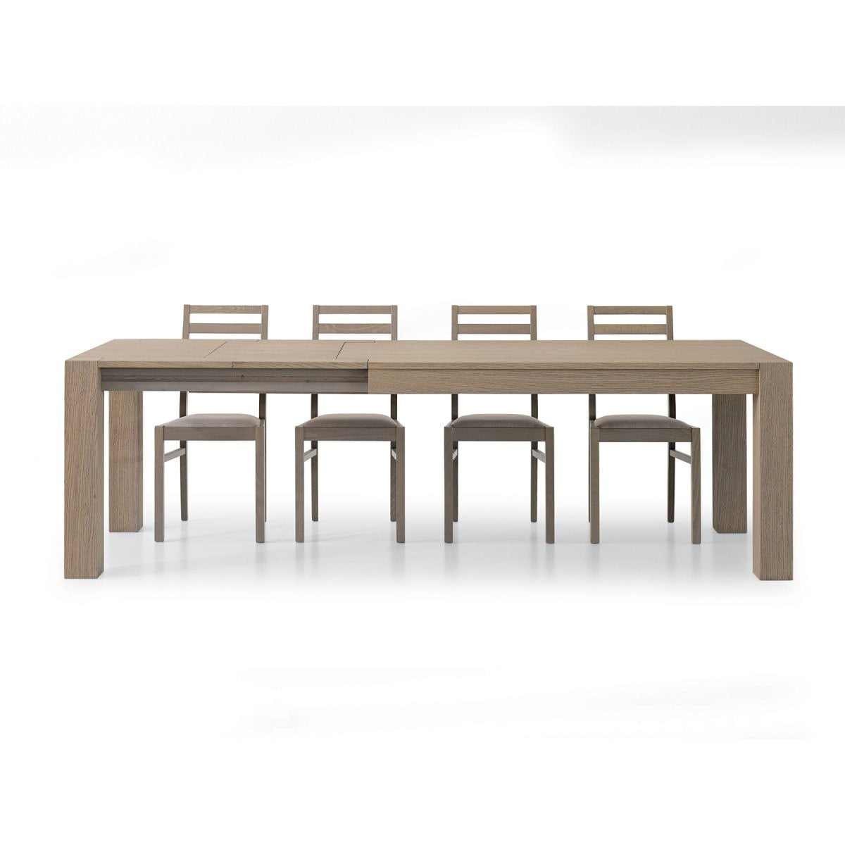 Tavolo allungabile legno di rovere tinta seppia 180-280x90