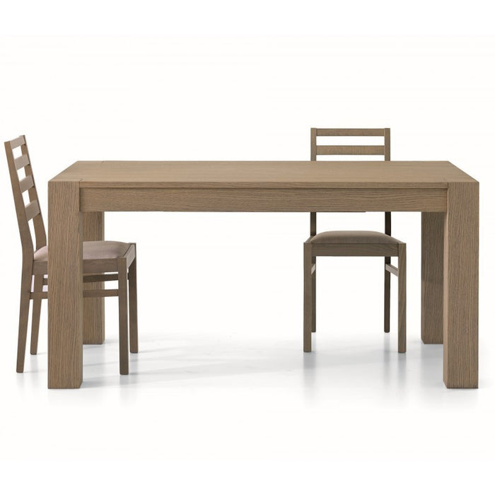 Tavolo allungabile legno di rovere tinta seppia 180-280x90