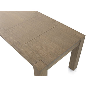 Tavolo allungabile legno di rovere tinta seppia 180-280x90