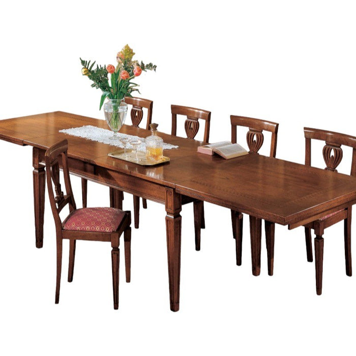 Tavolo allungabile rettangolare classico greca bassano 160x90x78 - Mobili 2G