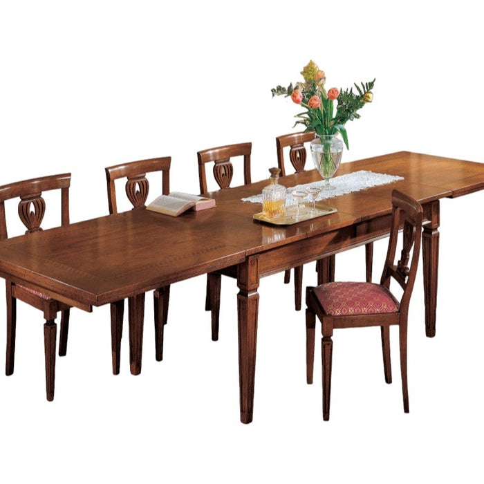 Tavolo allungabile rettangolare classico greca bassano 160x90x78 - Mobili 2G