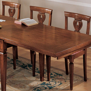 Tavolo allungabile rettangolare classico greca bassano 160x90x78 - Mobili 2G