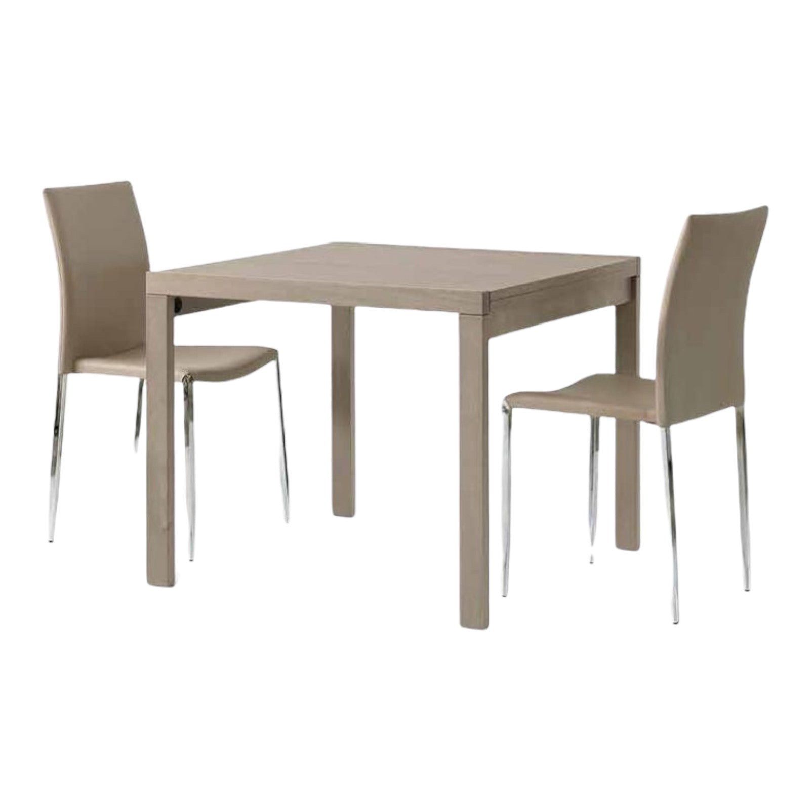 Tavolo allungabile tortora moderno 90x90x75h