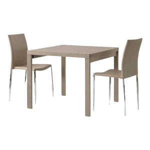 Tavolo allungabile tortora moderno 90x90x75h