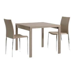 Tavolo allungabile tortora moderno 90x90x75h