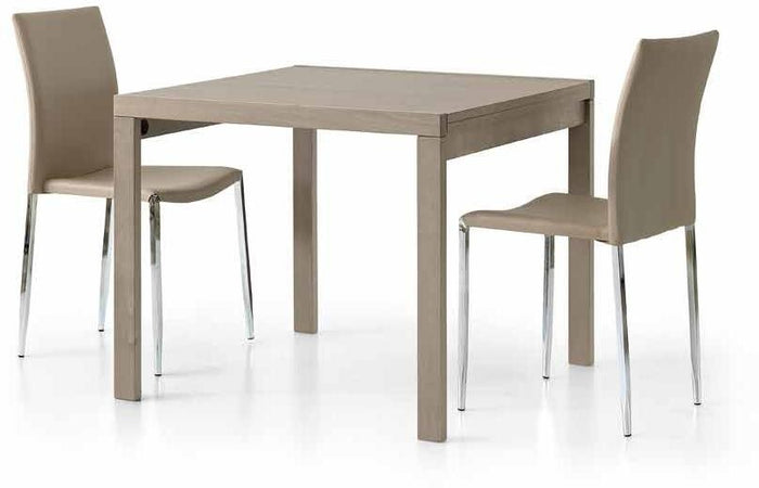 Tavolo allungabile tortora moderno 90x90x75h