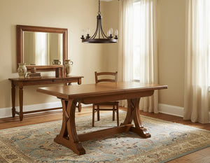 Tavolo arte povera allungabile riquadrato in legno l.160 p.85 h.78 - Mobili 2G