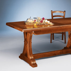 Tavolo arte povera allungabile riquadrato in legno l.160 p.85 h.78 - Mobili 2G