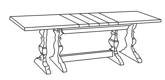 Tavolo arte povera allungabile  riquadrato in legno l.180 p.85 h.78