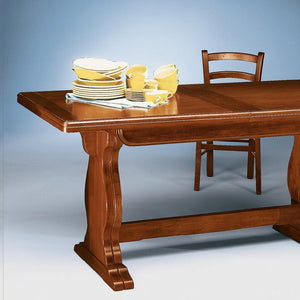 Tavolo arte povera allungabile riquadrato in legno l.180 p.85 h.78 - Mobili 2G