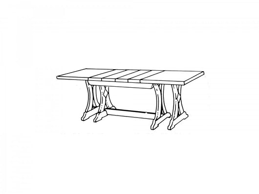 Tavolo arte povera allungabile  riquadrato in legno l.180 p.85 h.78 - Mobili 2G