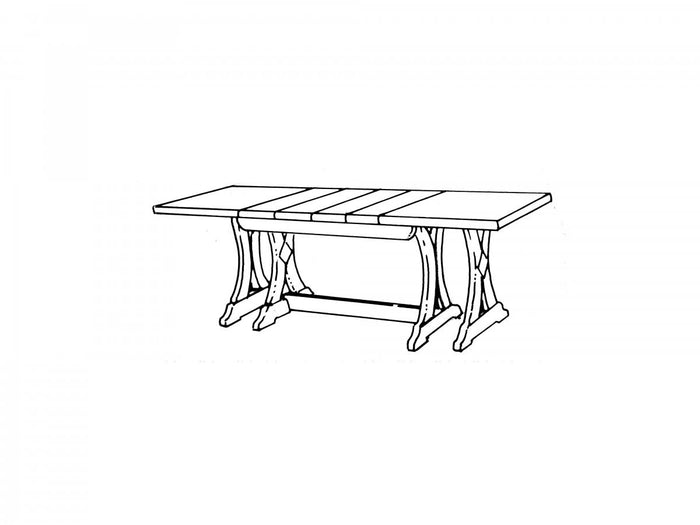 Tavolo arte povera allungabile  riquadrato in legno l.180 p.85 h.78 - Mobili 2G