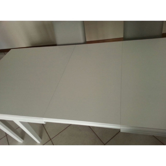 Tavolo classico rettangolare allungabile 180x100 bianco (744) - Mobili 2G