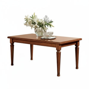 Tavolo classico rettangolare allungabile legno intarsio bassano 170x90x80 - Mobili 2G