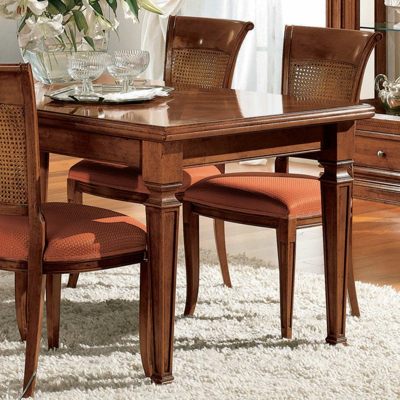 Tavolo classico rettangolare allungabile legno intarsio bassano 170x90x80 - Mobili 2G