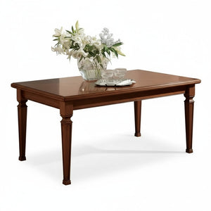 Tavolo classico rettangolare allungabile legno intarsio bassano 170x90x80 - Mobili 2G