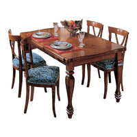 Tavolo classico sagomato allungabile rettangolare bassano 160x100x80 - Mobili 2G