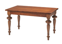 Tavolo da pranzo allungabile gamba tornita in legno tinta noce l.180 p.90 h.80 - Mobili 2G