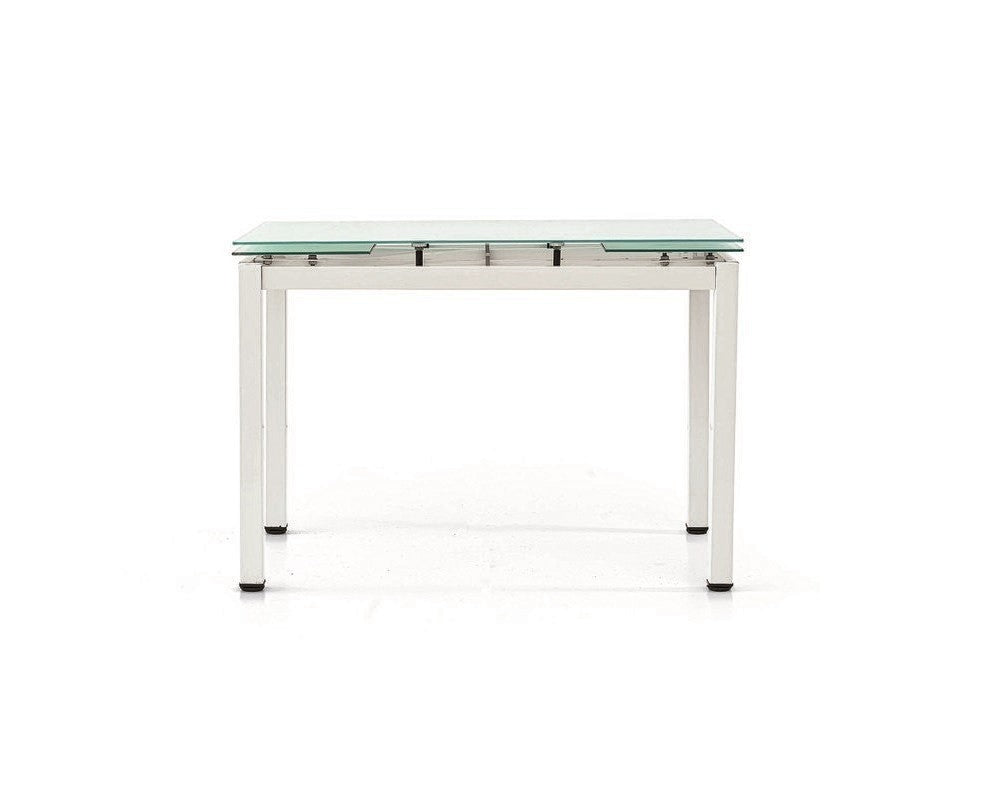 Tavolo da pranzo piano in vetro allungabile 110x70 h 76